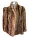 Saga Mink Size M Brown Print Mink Hook Clasp Coat Brown Print / M