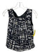 St John Size 4 Black, Taupe & White Silk Blend Sleeveless Abstract Top Black, Taupe & White / 4