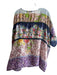 Johnny Was Size 3X Multi Silk Drop Shoulder Half Sleeve Floral Top Multi / 3X