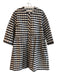 Tuckernuck Size L Black & White Rayon Blend 3/4 Sleeve Checkered Dress Black & White / L