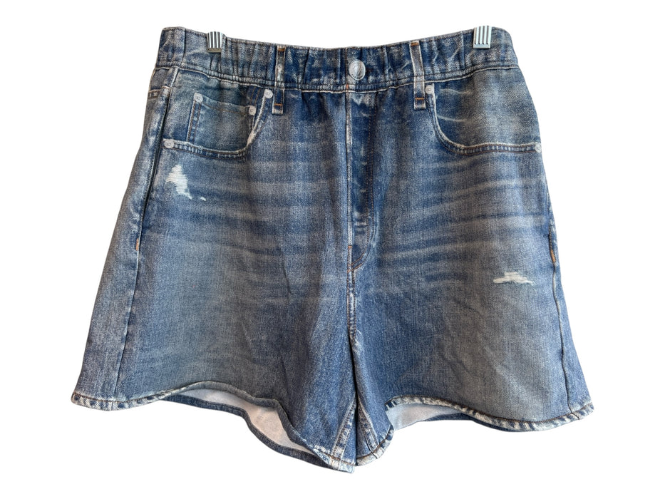 Rag & Bone Size XL Light & Dark  Blue Cotton Elastic Waist Miramar Shorts Light & Dark  Blue / XL