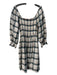 Madewell Size XL Green, Blue & White Cotton Blend Plaid Long Sleeve Dress Green, Blue & White / XL