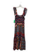 Corey lynn calter Size S Red & Multi Print Rayon & Viscose Abstract Tiered Dress Red & Multi Print / S