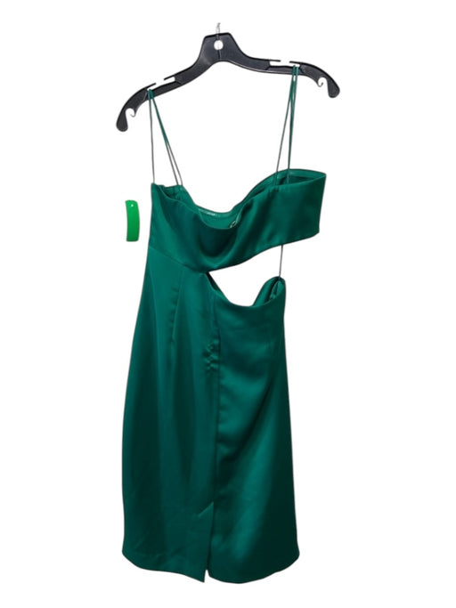 Misha Collection Size 8 Green Polyester Spaghetti Strap Side Zip Dress Green / 8