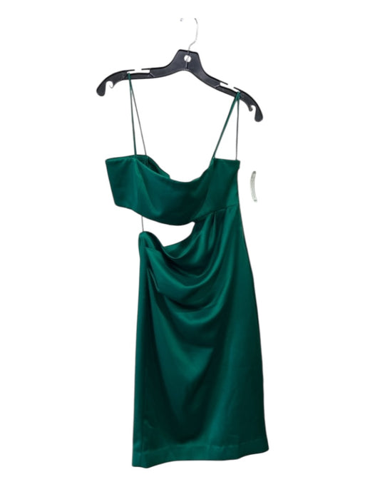 Misha Collection Size 8 Green Polyester Spaghetti Strap Side Zip Dress Green / 8