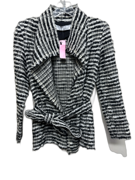 IRO Size 36 / Small Black & White Wool Blend Boucle Checked Fuzzy Jacket Black & White / 36 / Small