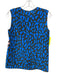 Diane Von Furstenberg Size XS Black, Pink & Blue Silk Abstract Animal Print Top Black, Pink & Blue / XS