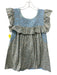 Mi Golondrina Size XS Blue, Green & Pink Cotton Floral Ruffle Cap Sleeve Top Blue, Green & Pink / XS