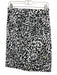 Yves Saint Laurent Size 36 Black & White Cotton Zebra Print High Waist Skirt Black & White / 36