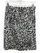 Yves Saint Laurent Size 36 Black & White Cotton Zebra Print High Waist Skirt Black & White / 36