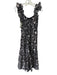 Ulla Johnson Size XS Black & Beige Cotton & Silk Floral Ruffle Straps Dress Black & Beige / XS
