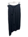 7 For All Mankind Size M Black Polyester Back Zip Pleated Maxi Skirt Black / M