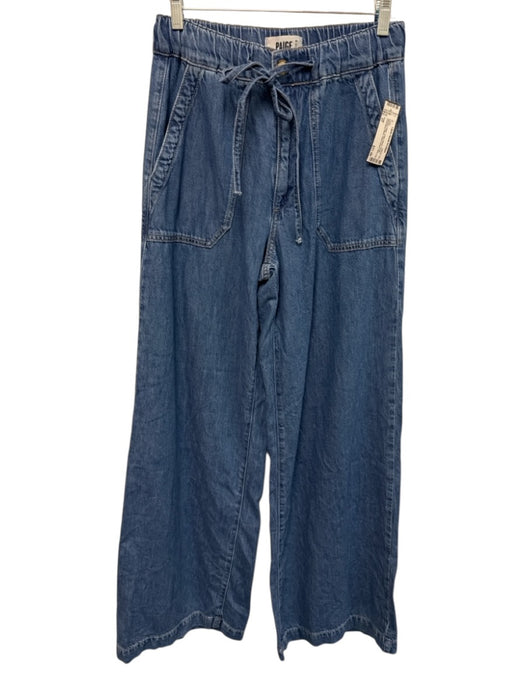 Paige Size 27 Medium Wash Cotton Blend Elastic Drawstring Waist Wide Leg Pants Medium Wash / 27