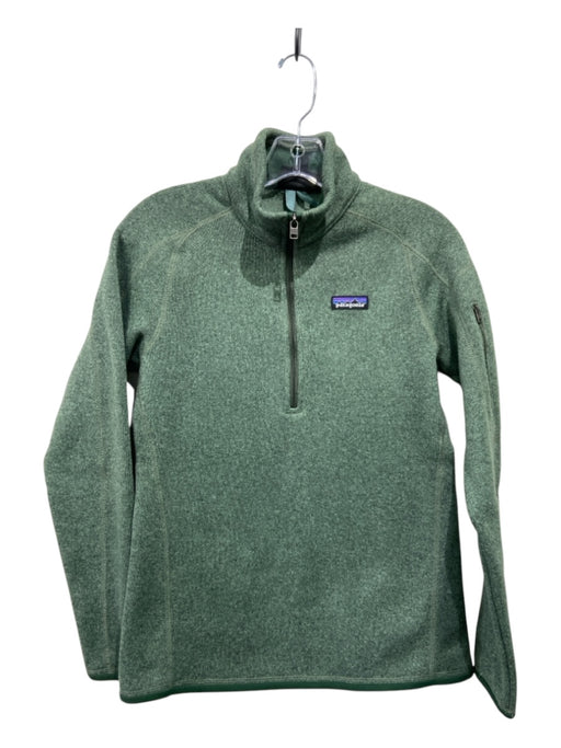 Patagonia Size S Green Recycled Polyamide Mock Neck Half Zip Jacket Green / S