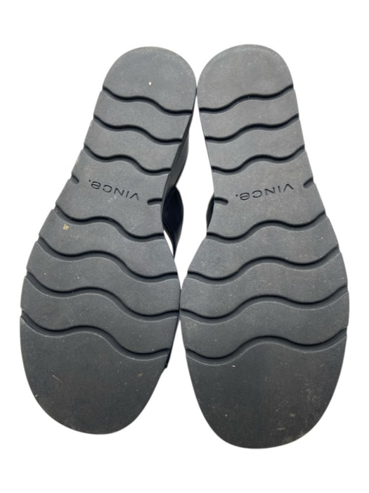 Vince Shoe Size 9 Black & Brown Leather Upper Wedge Ankle Strap Sandals Black & Brown / 9