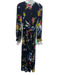 Diane Von Furstenberg Size 2 Black & Multi Long Sleeve Floral Long Sleeve Dress Black & Multi / 2
