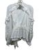 Farm Rio Size M White Cotton Long Sleeve Wrap Lace Detail Top White / M