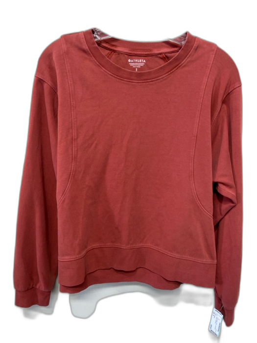 Athleta Size S Burnt Orange Cotton Long Sleeve Athletic Top Burnt Orange / S