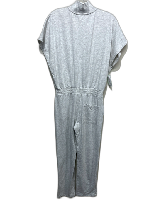 Sunday Size S Gray Cotton & Polyester Cap Sleeve Heathered Mock Neck Jumper Gray / S