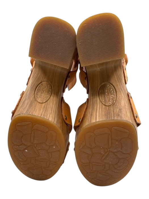 Kork-Ease Shoe Size 9 Brown Cork & Leather Strappy Woven Wedges Brown / 9