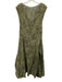 Ann Mashburn Size S Green & Brown No Fabric Tag Scoop Neck Sleeveless Dress Green & Brown / S