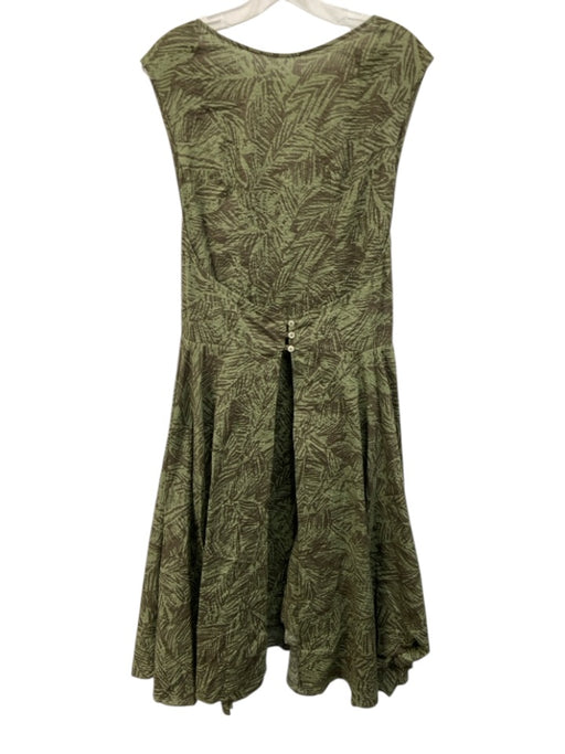 Ann Mashburn Size S Green & Brown No Fabric Tag Scoop Neck Sleeveless Dress Green & Brown / S
