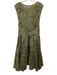 Ann Mashburn Size S Green & Brown No Fabric Tag Scoop Neck Sleeveless Dress Green & Brown / S
