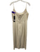 Jenni Kayne Size S Cream White Silk Spaghetti Strap Back Zip U Neck Dress Cream White / S
