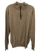 Peter Millar Size M Tan Wool Solid Quarter Zip Men's Sweater Tan / M