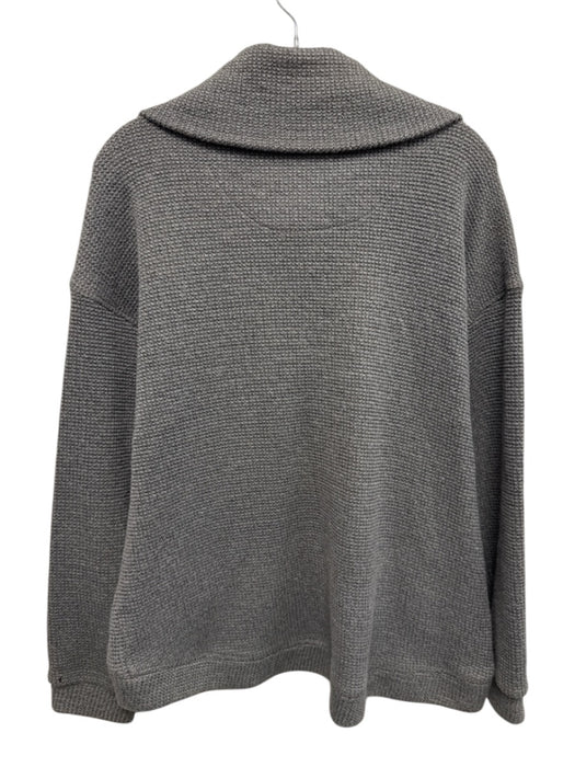 Sweaty Betty Size 6 Gray Cotton Blend Long Sleeve Knit Half Zip Sweater Gray / 6