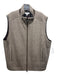 Peter Millar Size L Tan Wool Solid Vest Men's Jacket L