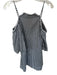 Christian Caliendo Size M White & Black Cotton Blend 3/4 Sleeve Gingham Dress White & Black / M