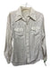 No Brand AS IS Size M White & Brown Cotton Blend Western Men's Long Sleeve Shirt M