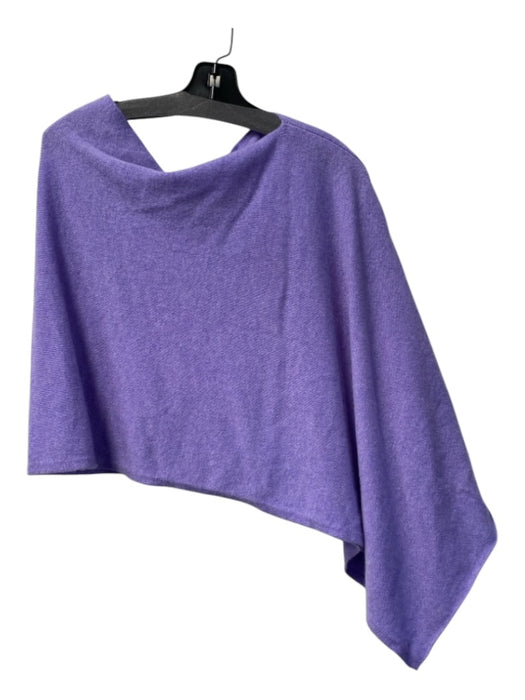 Claudia Nichole Lavender Cashmere Asymmetric Wrap Lightweight Poncho Lavender