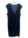 Maggy London Size 12 dark blue Polyester Blend Sleeveless Side Tie Velvet Dress dark blue / 12