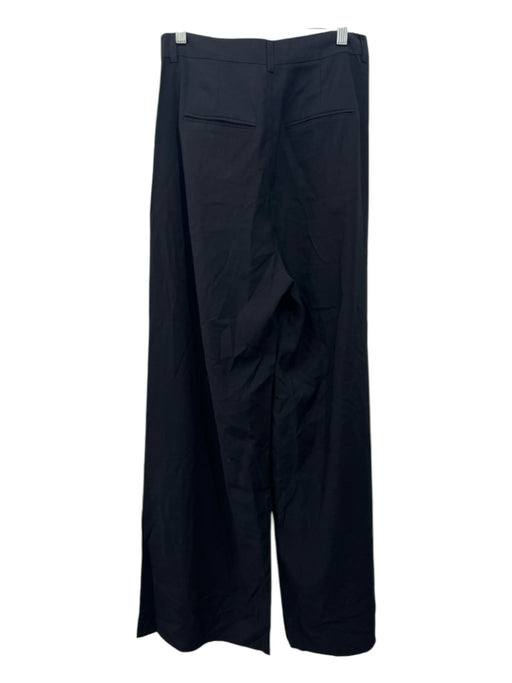 Nonchalant The Label Size L Black Rayon Rouched Pleated Wide Leg High Rise Pants Black / L