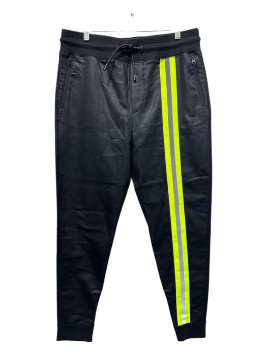 Cult Of Individuality Size L Black & Green Cotton Blend Solid Striped Pants Black & Green / L