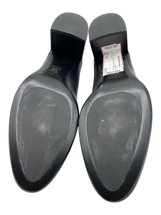 Margaux Shoe Size 39.5 Black Leather Almond Toe Block Heel Pumps Black / 39.5