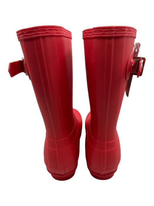 Hunter Shoe Size 7 Red Rubber Half Calf Silver Buckle Rain Boots Red / 7