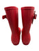 Hunter Shoe Size 7 Red Rubber Half Calf Silver Buckle Rain Boots Red / 7