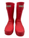 Hunter Shoe Size 7 Red Rubber Half Calf Silver Buckle Rain Boots Red / 7