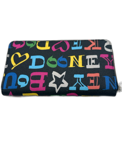 Dooney & Bourke Black & Multi Leather Graffiti Wristlet Wallets Black & Multi