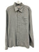 Barbour Size L Gray & White Cotton Blend Houndstooth Button Up Long Sleeve Shirt Gray & White / L
