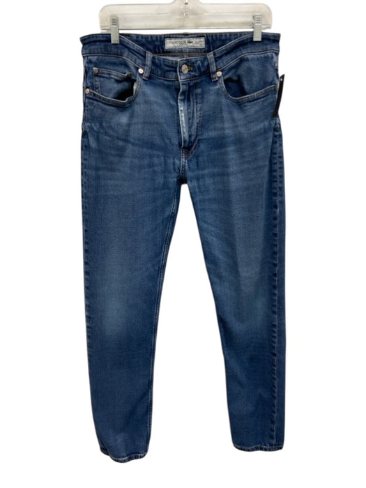 Lacoste Size 34 medium dark wash Cotton Blend Solid Slim Jean Men's Pants medium dark wash / 34