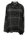 Barbour Size Est L Gray & Blue Cotton Blend Plaid Button Up Long Sleeve Shirt Gray & Blue / Est L