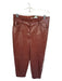 Wilfred Size 4 Rust Vegan Leather High Waist Straight Leg Pants Rust / 4