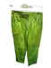 AMYLYNN Size XS Green Vegan Leather High Waist Metallic Straight Leg Pants Green / XS