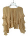 Jens Pirate Booty Size XS/S Yellow Cotton Tie Detail Ruffle Gauze Top Yellow / XS/S