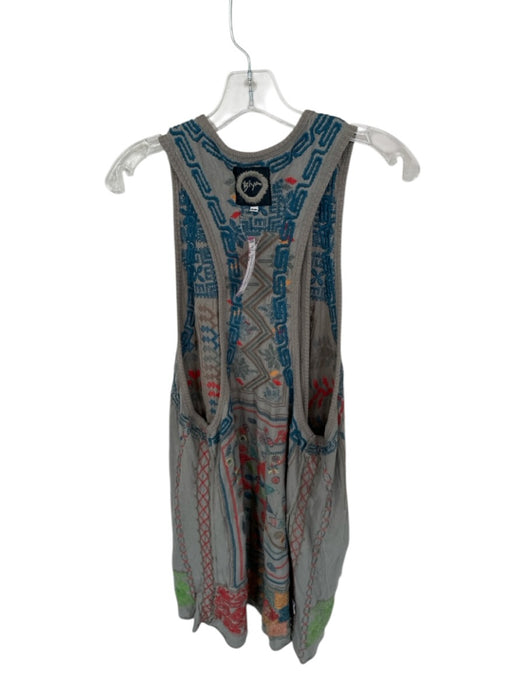 Biya Size XS Grey & Multi Polyester Blend Stitch Detail Tribal Vest Grey & Multi / XS