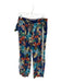Johnny Was Size L Navy & Multi Rayon & Cotton Drawstring Waist Floral Pants Navy & Multi / L